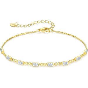 🆕Women Rose Gold 925 Sterling Silver Birthstone Bracelet Infinity Charm Gift fo